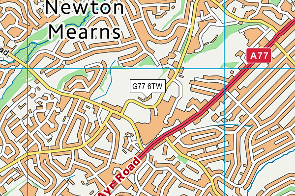 G77 6TW map - OS VectorMap District (Ordnance Survey)