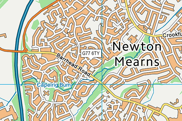 G77 6TY map - OS VectorMap District (Ordnance Survey)