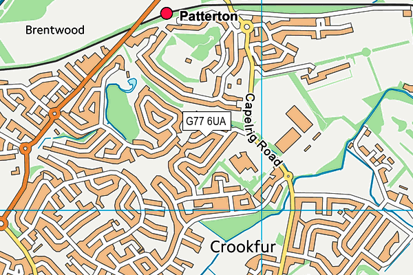 G77 6UA map - OS VectorMap District (Ordnance Survey)