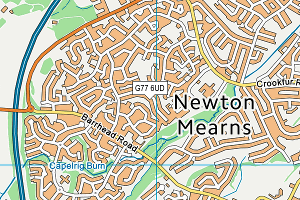 G77 6UD map - OS VectorMap District (Ordnance Survey)