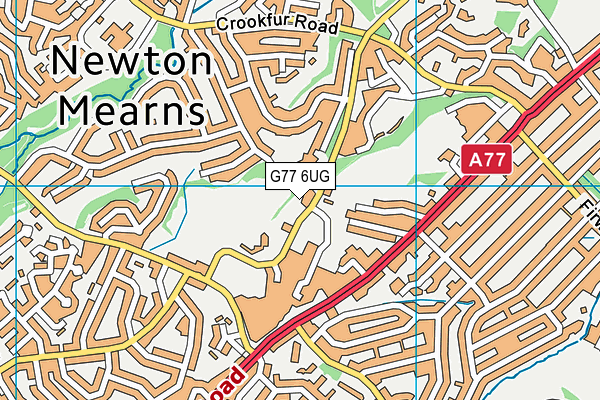 G77 6UG map - OS VectorMap District (Ordnance Survey)