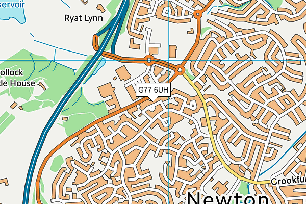 G77 6UH map - OS VectorMap District (Ordnance Survey)