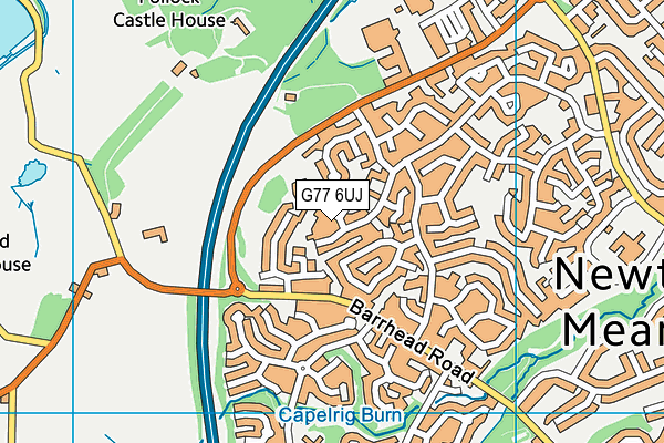 G77 6UJ map - OS VectorMap District (Ordnance Survey)