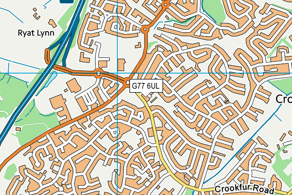 G77 6UL map - OS VectorMap District (Ordnance Survey)