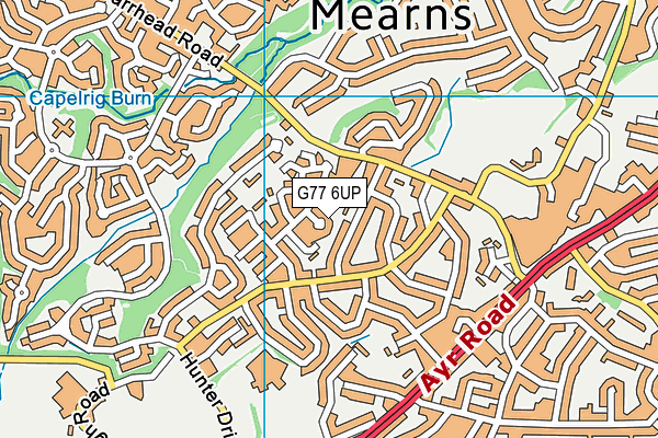 G77 6UP map - OS VectorMap District (Ordnance Survey)