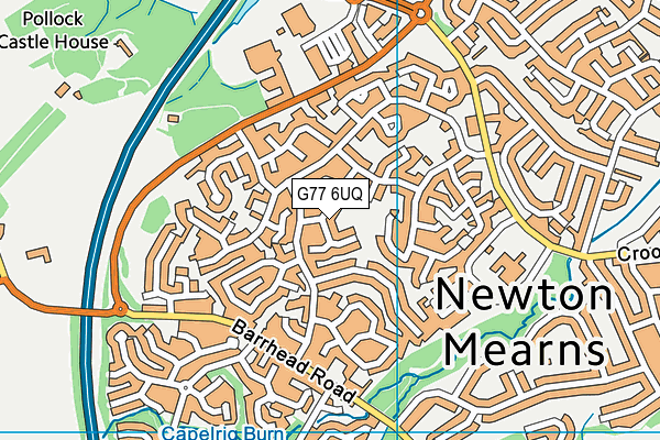 G77 6UQ map - OS VectorMap District (Ordnance Survey)