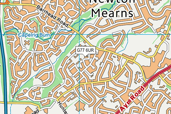 G77 6UR map - OS VectorMap District (Ordnance Survey)