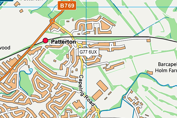 G77 6UX map - OS VectorMap District (Ordnance Survey)