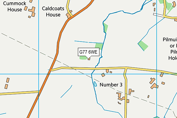 G77 6WE map - OS VectorMap District (Ordnance Survey)