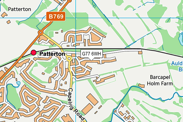 G77 6WH map - OS VectorMap District (Ordnance Survey)