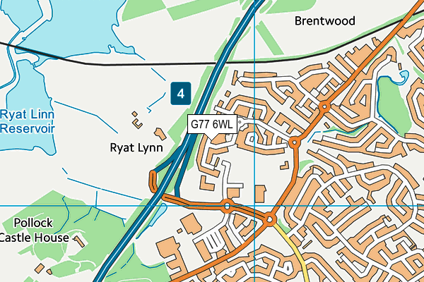 G77 6WL map - OS VectorMap District (Ordnance Survey)