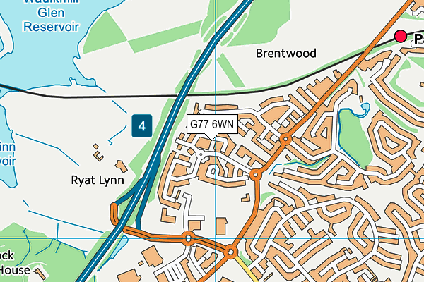 G77 6WN map - OS VectorMap District (Ordnance Survey)