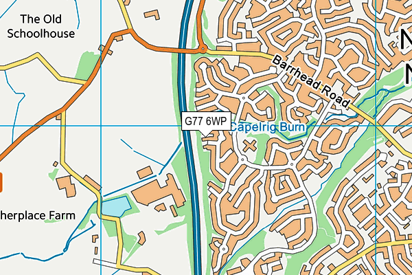 G77 6WP map - OS VectorMap District (Ordnance Survey)