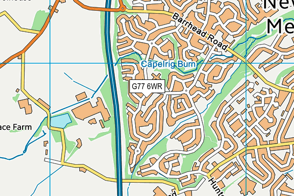 G77 6WR map - OS VectorMap District (Ordnance Survey)