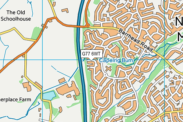 G77 6WT map - OS VectorMap District (Ordnance Survey)