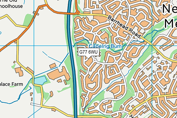 G77 6WU map - OS VectorMap District (Ordnance Survey)