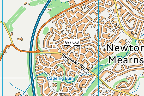 G77 6XB map - OS VectorMap District (Ordnance Survey)