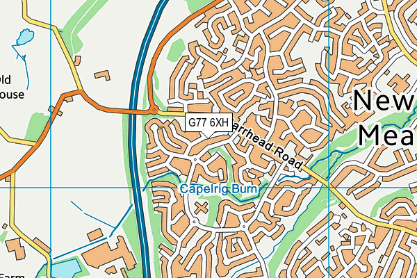 G77 6XH map - OS VectorMap District (Ordnance Survey)