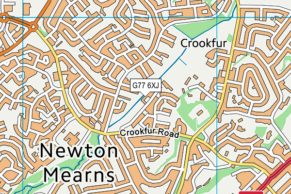 G77 6XJ map - OS VectorMap District (Ordnance Survey)