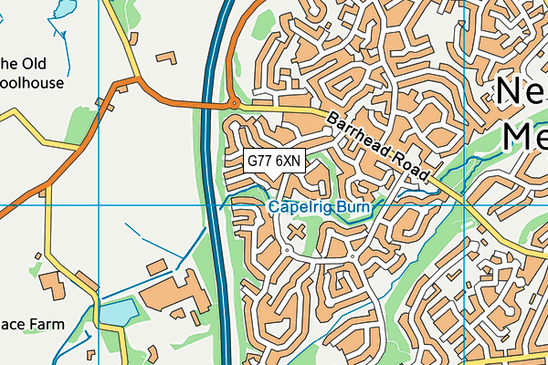 G77 6XN map - OS VectorMap District (Ordnance Survey)