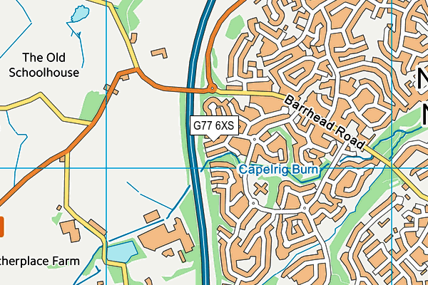 G77 6XS map - OS VectorMap District (Ordnance Survey)