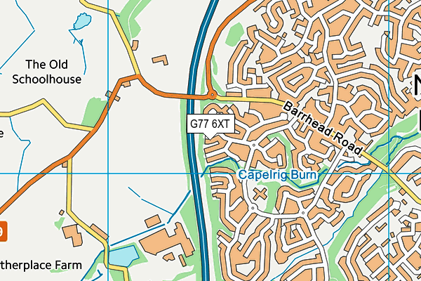 G77 6XT map - OS VectorMap District (Ordnance Survey)