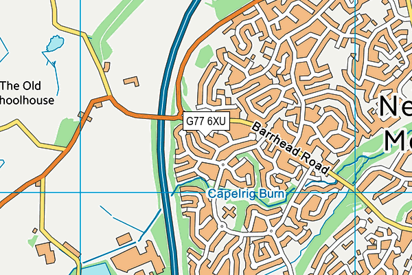 G77 6XU map - OS VectorMap District (Ordnance Survey)