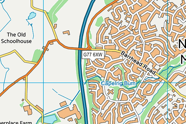 G77 6XW map - OS VectorMap District (Ordnance Survey)