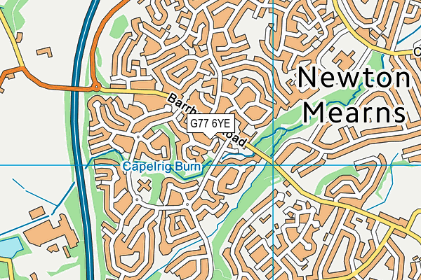 G77 6YE map - OS VectorMap District (Ordnance Survey)