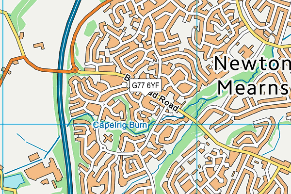 G77 6YF map - OS VectorMap District (Ordnance Survey)