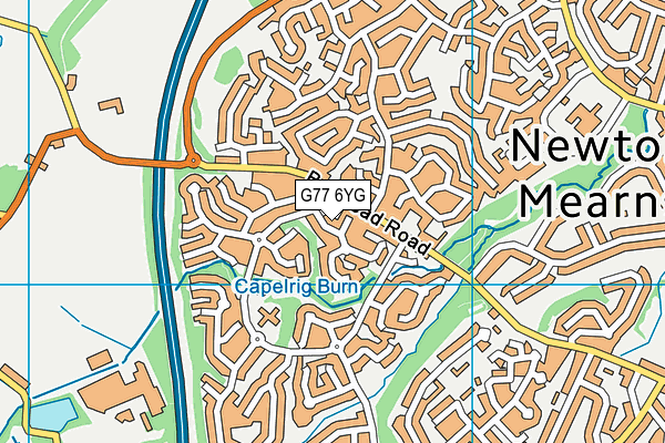 G77 6YG map - OS VectorMap District (Ordnance Survey)