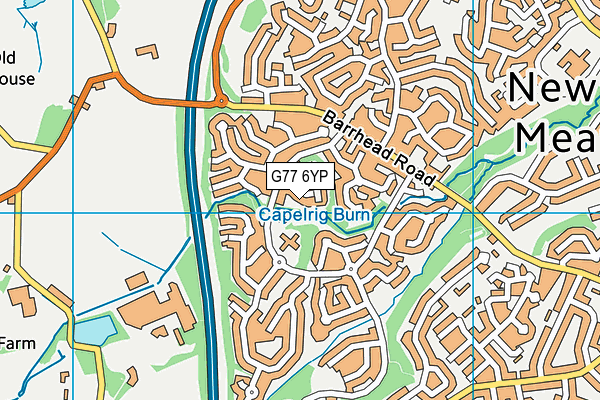 G77 6YP map - OS VectorMap District (Ordnance Survey)