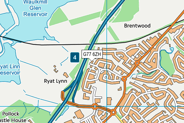 G77 6ZH map - OS VectorMap District (Ordnance Survey)