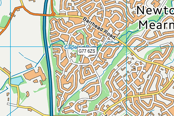 G77 6ZS map - OS VectorMap District (Ordnance Survey)