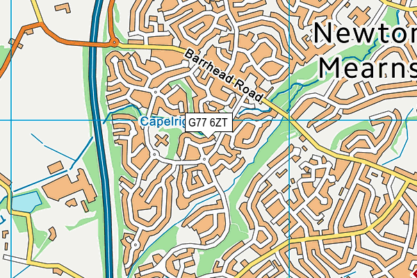 G77 6ZT map - OS VectorMap District (Ordnance Survey)