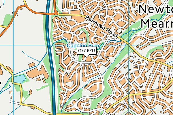 G77 6ZU map - OS VectorMap District (Ordnance Survey)