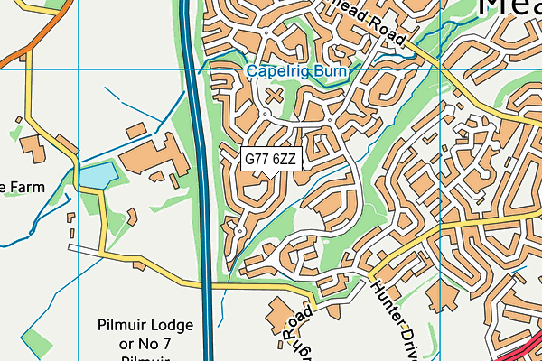 G77 6ZZ map - OS VectorMap District (Ordnance Survey)