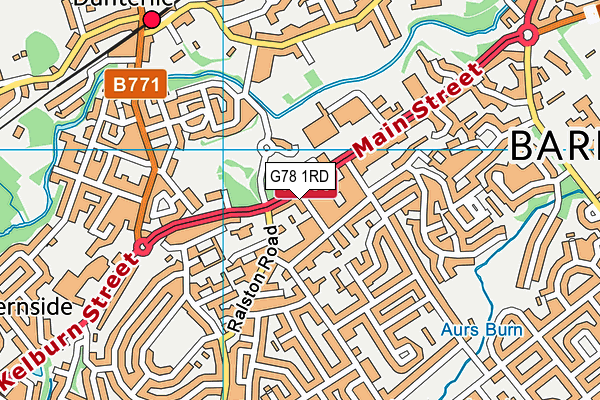 G78 1RD map - OS VectorMap District (Ordnance Survey)