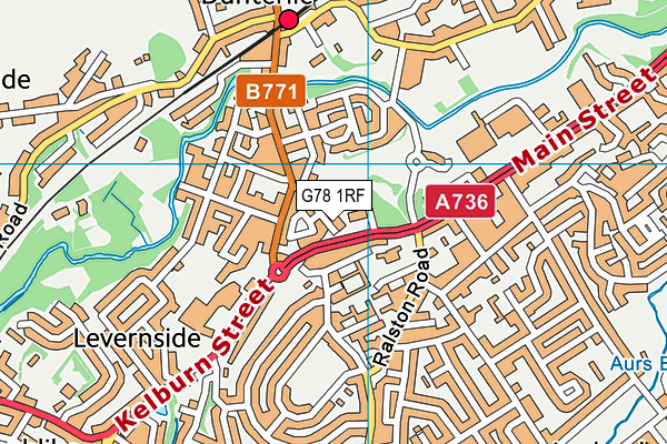 G78 1RF map - OS VectorMap District (Ordnance Survey)