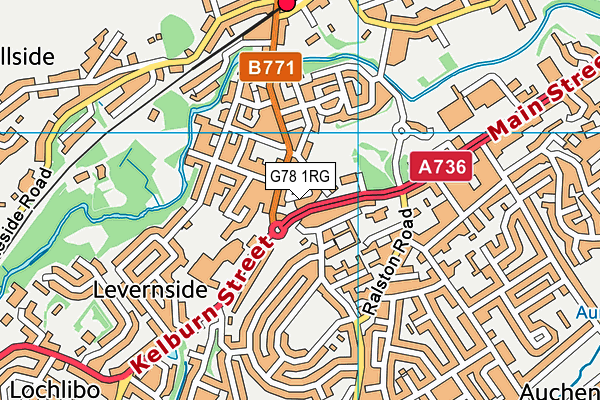 G78 1RG map - OS VectorMap District (Ordnance Survey)