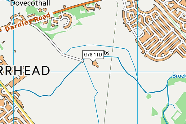 G78 1TD map - OS VectorMap District (Ordnance Survey)