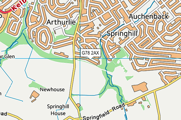 G78 2AX map - OS VectorMap District (Ordnance Survey)