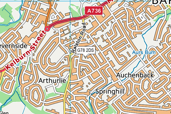 G78 2DS map - OS VectorMap District (Ordnance Survey)