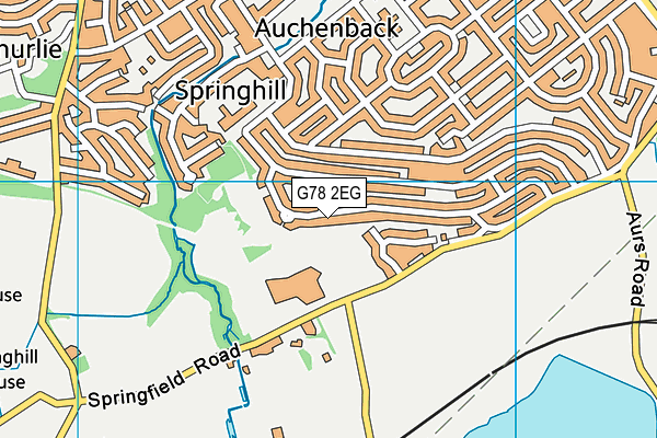 G78 2EG map - OS VectorMap District (Ordnance Survey)