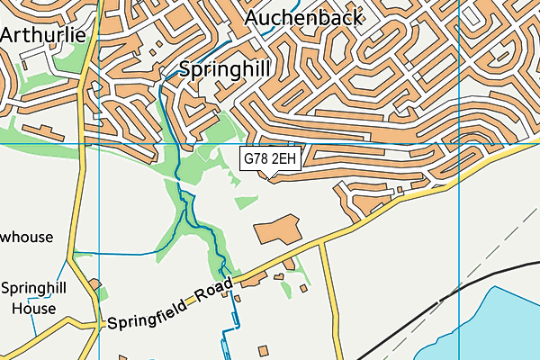 G78 2EH map - OS VectorMap District (Ordnance Survey)