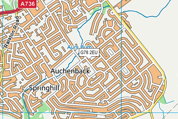 G78 2EU map - OS VectorMap District (Ordnance Survey)
