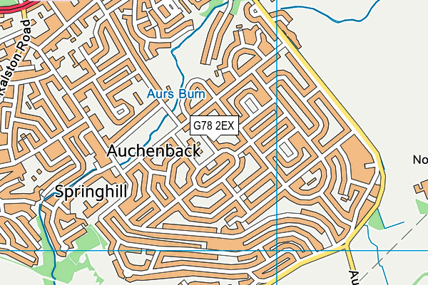 G78 2EX map - OS VectorMap District (Ordnance Survey)