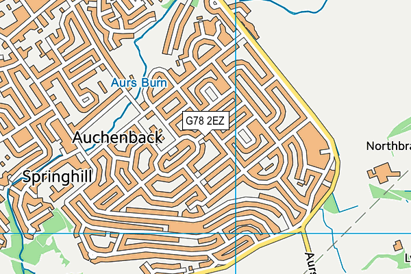 G78 2EZ map - OS VectorMap District (Ordnance Survey)