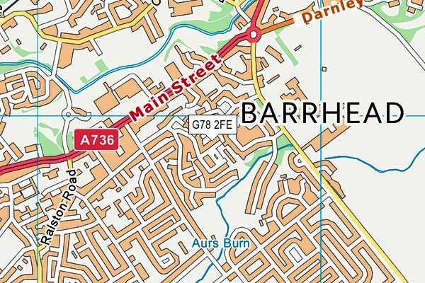 G78 2FE map - OS VectorMap District (Ordnance Survey)