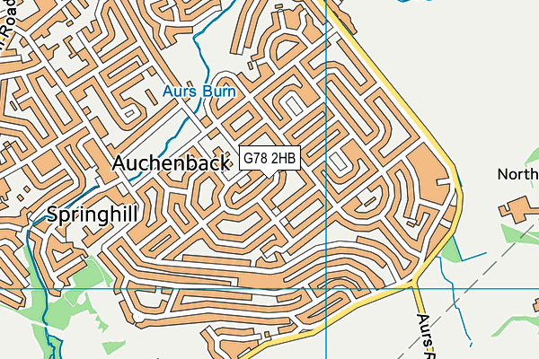 G78 2HB map - OS VectorMap District (Ordnance Survey)